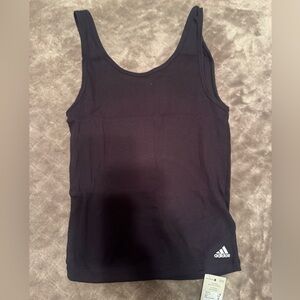Adidas black Tank Top with White Logo NEW